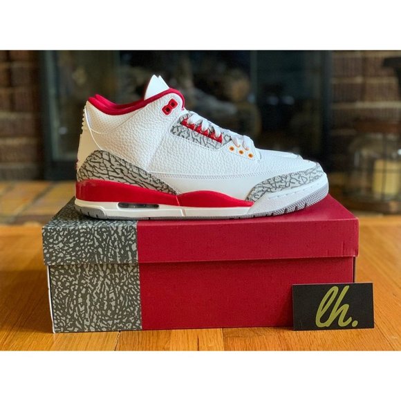 Size 11.5 Air Jordan 3 Retro "Cardinal Red" - Picture 3 of 5